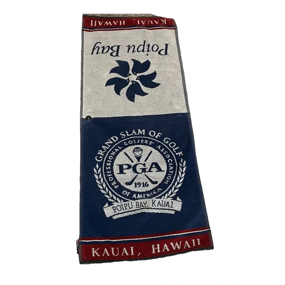 PGA of America Grand Slam Golf  Towel POIPU Bay KAUAI Hawaii 90s Y2K Collectable